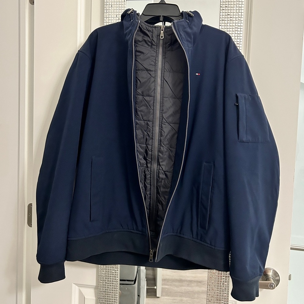 Tommy Hilfiger Men’s Hoodie Bomber Combo Jacket